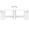 Elegant White Desk with Drawers - 102x50x76 cm