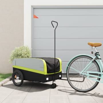 Bike Trailer Black & Green - 45 kg Iron | HipoMarket UK