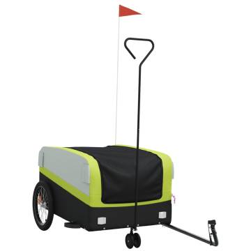 Bike Trailer Black & Green - 45 kg Iron | HipoMarket UK