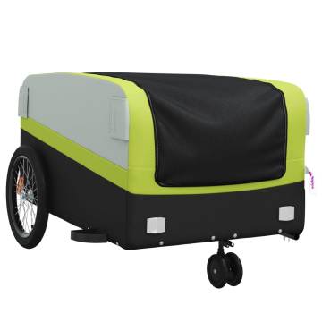 Bike Trailer Black & Green - 45 kg Iron | HipoMarket UK