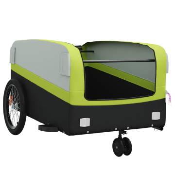 Bike Trailer Black & Green - 45 kg Iron | HipoMarket UK