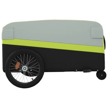 Bike Trailer Black & Green - 45 kg Iron | HipoMarket UK