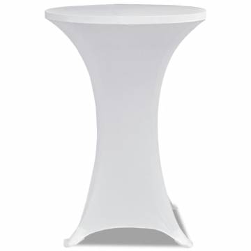 White Stretch Standing Table Covers Ø70cm - 2 pcs | Hipo Market