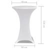 White Stretch Standing Table Covers Ø70cm - 2 pcs | Hipo Market