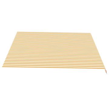 Replacement Fabric for Yellow & White Awning 4.5x3.5m