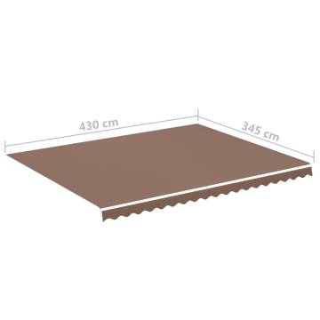 Replacement Fabric for Awning Brown 4.5x3.5 m | Hipo Market