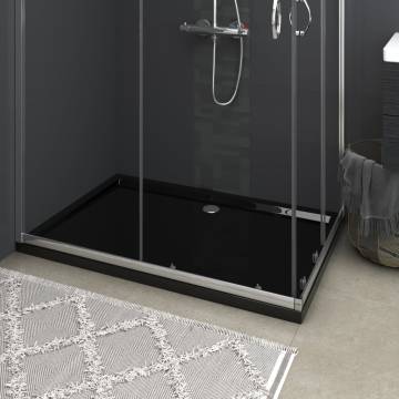 Black Rectangular ABS Shower Base Tray 80x120 cm | Hipomarket