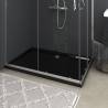 Rectangular ABS Shower Base Tray Black 80x120 cm Colour black Size 80 x 120 cm 