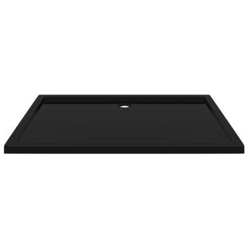 Black Rectangular ABS Shower Base Tray 80x120 cm | Hipomarket