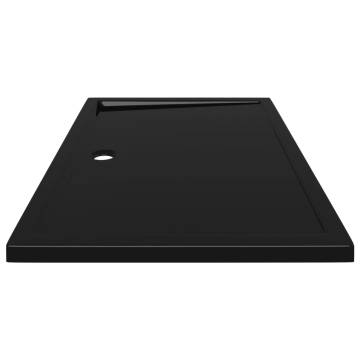 Black Rectangular ABS Shower Base Tray 80x120 cm | Hipomarket