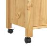 MONZA Kitchen Trolley: Solid Pine Wood Storage Solution