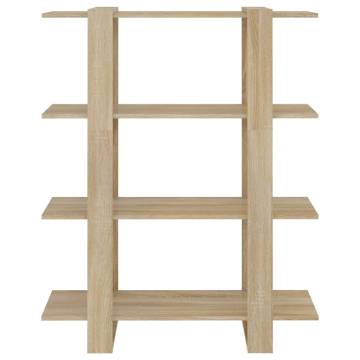 Book Cabinet & Room Divider in Sonoma Oak - 100x30x123.5 cm