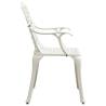 Garden Chairs Set of 6 - Durable Cast Aluminium White