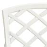 Garden Chairs Set of 6 - Durable Cast Aluminium White