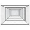 Durable Grey Dog Cage with Doors - Galvanised Steel