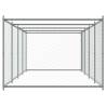 Dog Cage with Door Grey 8x2x1.5m - Durable Galvanised Steel