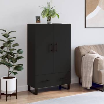 Stylish Highboard Black 69.5x31x115 cm - Hipomarket UK