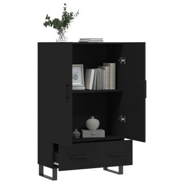 Stylish Highboard Black 69.5x31x115 cm - Hipomarket UK