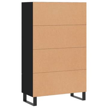 Stylish Highboard Black 69.5x31x115 cm - Hipomarket UK