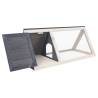 Deluxe Grey Wood Rabbit Cage - High Quality Animal Housing