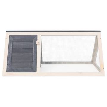 Deluxe Grey Wood Rabbit Cage - High Quality Animal Housing