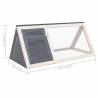 Deluxe Grey Wood Rabbit Cage - High Quality Animal Housing