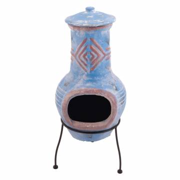 RedFire Colima Clay Fireplace - Sea Blue/Red | Hipomarket UK