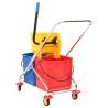 Efficient Cleaning Trolley with Buckets & Wringer | HipoMarket