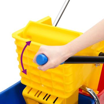 Efficient Cleaning Trolley with Buckets & Wringer | HipoMarket