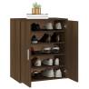 Elegant Brown Oak Shoe Cabinet - Efficient Storage Solution