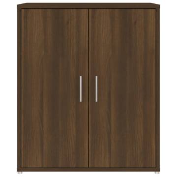 Elegant Brown Oak Shoe Cabinet - Efficient Storage Solution