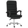 Massage Reclining Office Chair - Black Faux Leather | HipoMarket