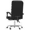 Massage Reclining Office Chair - Black Faux Leather | HipoMarket