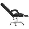 Massage Reclining Office Chair - Black Faux Leather | HipoMarket