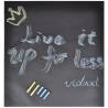 Wall Sticker Blackboard - 0.6 x 3 m, 2 Rolls with Chalks