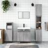 3 Piece Bathroom Cabinet Set Grey Sonoma Engineered Wood Colour grey sonoma Number of 1 