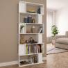 Book Cabinet/Room Divider White 80x24x192 cm Engineered Wood Colour white Quantity in Package 1 