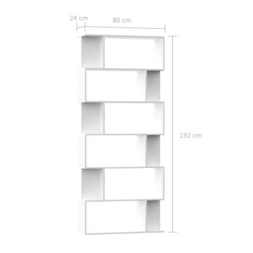 Book Cabinet/Room Divider - White 80x24x192 cm | HipoMarket