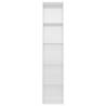 Stylish High Gloss White Book Cabinet - 40x30x189 cm