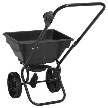 Walk Behind Salt Spreader - PVC & Steel, 15L Capacity