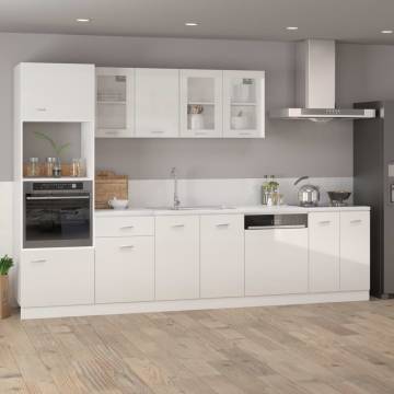 High Gloss White Bottom Cabinet - Space Saving Design