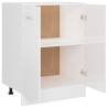 High Gloss White Bottom Cabinet - Space Saving Design