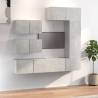 6 Piece TV Cabinet Set Concrete Grey Engineered Wood Colour concrete grey Quantity in Package 6 Width 80 cm 