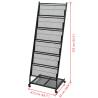 Modern Black Magazine Rack 47.5x43x133 cm | Hipomarket UK