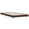 Brown Oak Bed Frame 100x200 cm - Quality Engineered Wood