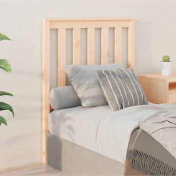 Stylish Solid Wood Pine Bed Headboard - 81x6x101 cm