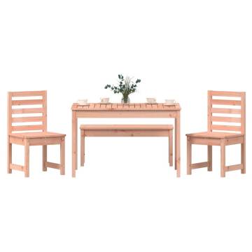 4 Piece Garden Dining Set - Solid Douglas Wood | HipoMarket