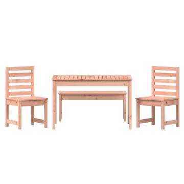 4 Piece Garden Dining Set - Solid Douglas Wood | HipoMarket