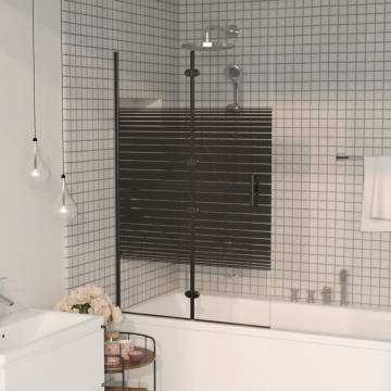 Folding Shower Enclosure ESG 80x140 cm Black - HipoMarket