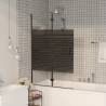 Folding Shower Enclosure ESG 80x140 cm Black Size 80 x 140 cm 